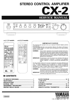 Yamaha CX-2 - Service Manual 